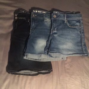 Blue jean shorts